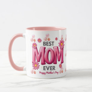 A melhor mãe já Dia de as mães de caneca com cor r