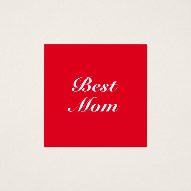 A melhor mãe, o clássico branco vermelho, carta el (Frente)