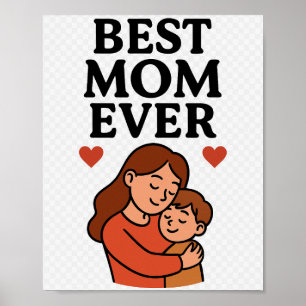 A melhor mãe Poster de decoração para a mãe