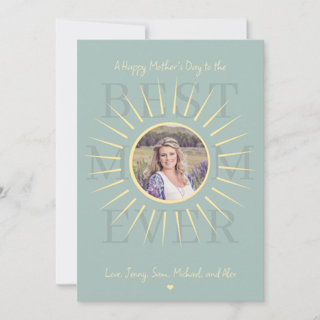 A melhor mãe rosa moderna de sempre Dia de as mães (Frente)