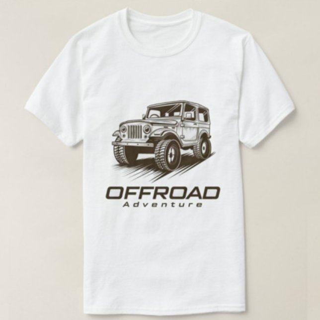 A melhor moderna camiseta branca Impressão Offroad (Criador carregado)