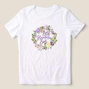 A melhor vovó do mundo Floral Roxo