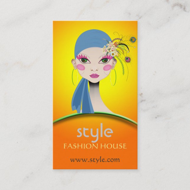 A menina do pavão, cartão de visita (Frente)