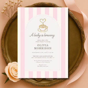 A Menina está Preparando Café Convite de Chá de Be