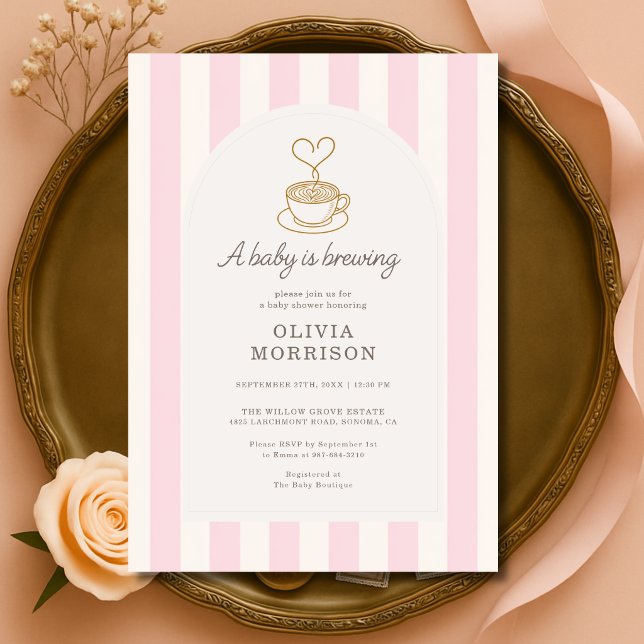 A Menina está Preparando Café Convite de Chá de Be (Criador carregado)