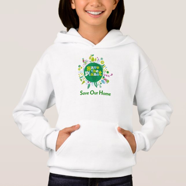 A mensagem "Save the Planet: Save Our Home" (Salve (Frente)