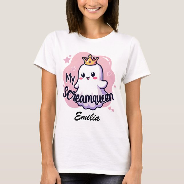 A minha camiseta do Halloween para Namorada (Frente)