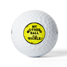 A Minha Outra Bola É Um Pickleball Amarelo De Golf