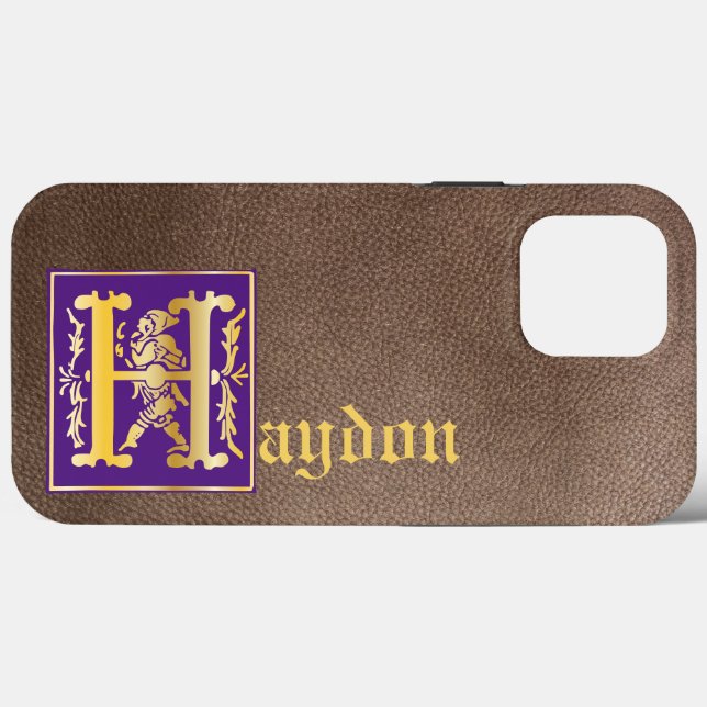 A mítica do século XVI cria capital decorativo H (Verso (horizontal))