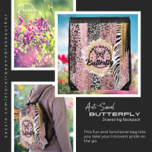 A mochila Anti-Social Butterfly Drawstring