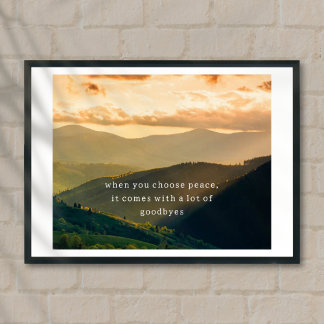 A motivação da vida da Wall art cita poster