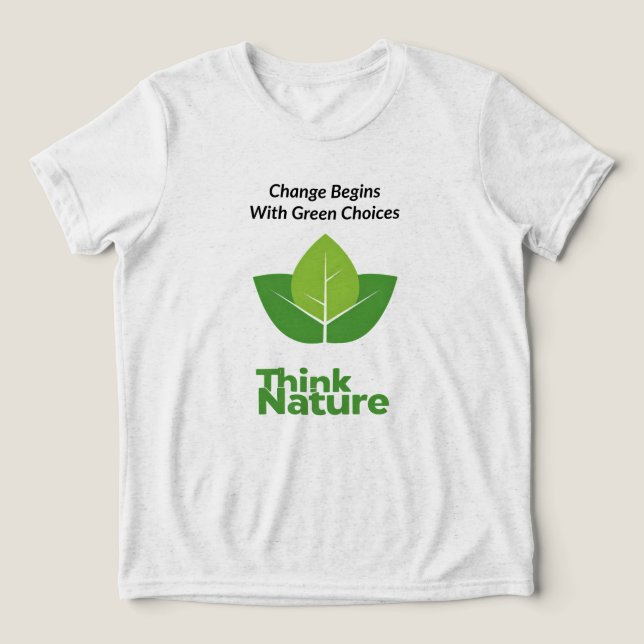 "A Mudança Começa Com Escolhas Verdes" Natureza Mã (Design frontal)