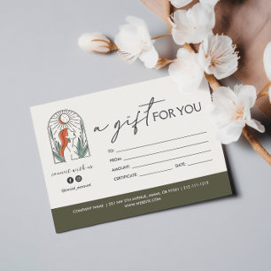 A mulher deixa o presente da Lua Arch para você