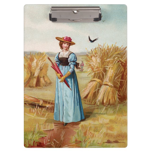A Mulher na Prancheta do Campo de Trigo (Frente)