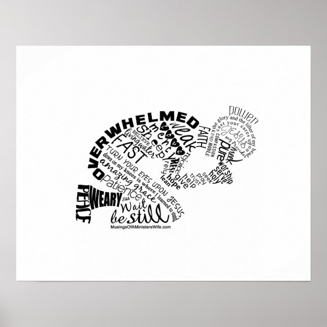 A Mulher Oradora no Poster preto 20x16 (Frente)