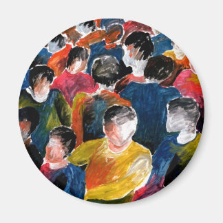 A Multidão - imã de geladeira.