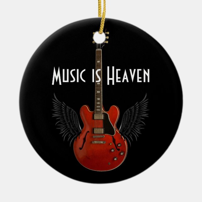 A música é enfeites de natal redondos do céu (Frente)