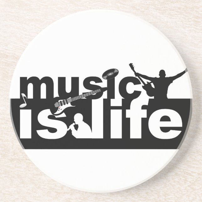 A música é porta copos da vida - personalize! (Frente)