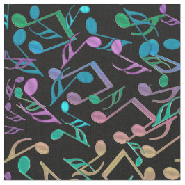 A música Hued legal nota o tecido preto colorido