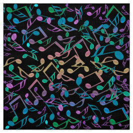 A música Hued legal nota o tecido preto colorido