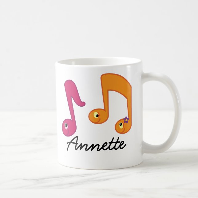A música nota a caneca personalizada músico do (Direita)