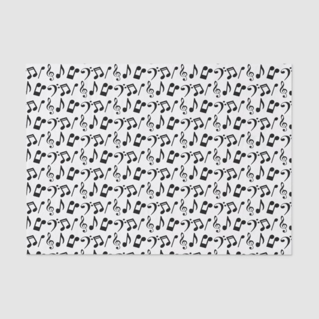 A música preta nota o lenço de papel (Frente )