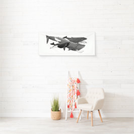 A Natação De Baleias Ilustração Da Baleia De Arte