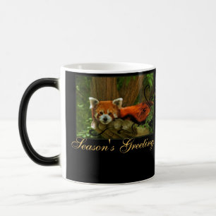 A natureza da panda vermelha tempera a caneca do
