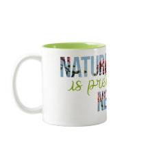 A "natureza é" caneca interior verde pura bonito