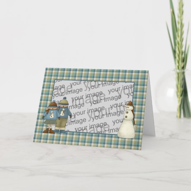 A neve caçoa o cartão de Natal (Frente)