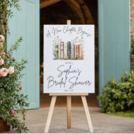 A New Chapter Begins! Spring Floral Welcome Sign