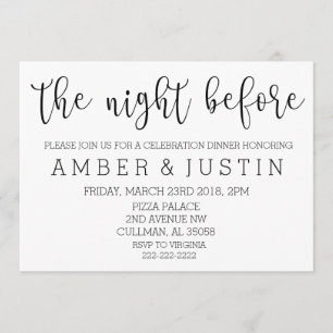 A Noite Anterior  Convite