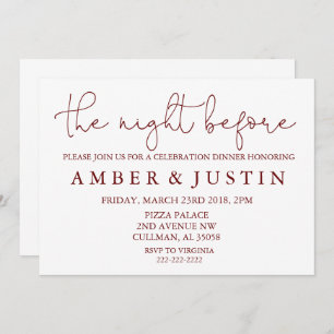 A Noite Anterior  Convite  Borgonha