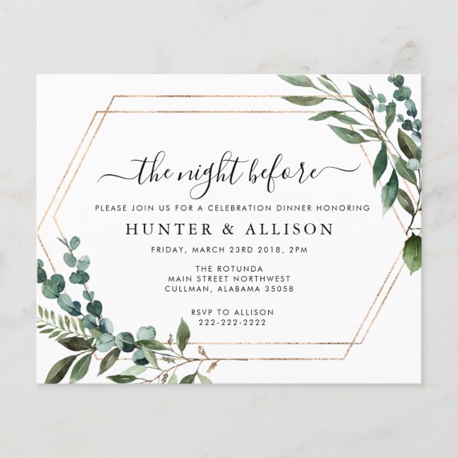 A Noite Antes | Convite (Frente)