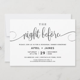 A Noite Antes Do Convite Ao Janto De Ensaio