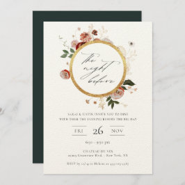 A Noite Antes Do Convite Floral De Outono