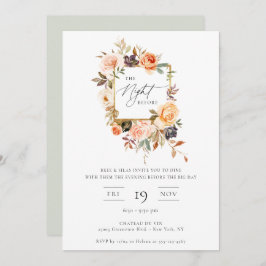 A Noite Antes Do Convite Floral De Outono Terrestr