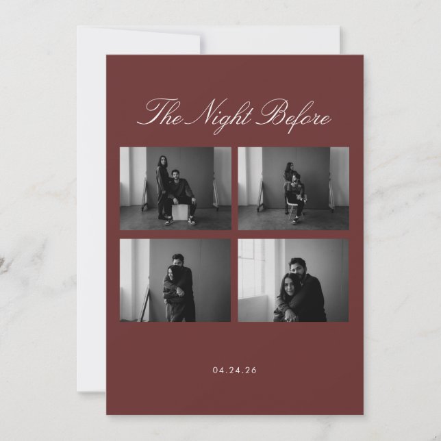 A Noite Antes Do Convite Para Casamento (Frente)