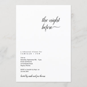 A Noite Antes Do Ensaio Jantar Convite