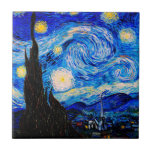 A Noite Estrelada de Vincent Van Gogh<br><div class="desc">Vincent Van Gogh Na Noite Estrelada. Esta é uma antiga obra-prima do pintor mestre holandês Vincent Van Gogh. Esta pintura de paisagem artística fina tem uma cor bela,  vibrante e saturada. Vincent Van Gogh era um pintor impressionista holandês. Esta imagem está no dominio público</div>