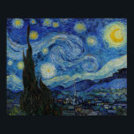 A Noite Estrelada de Vincent van Gogh Poster<br><div class="desc">A Noite Estrelada de Vincent van Gogh Poster</div>