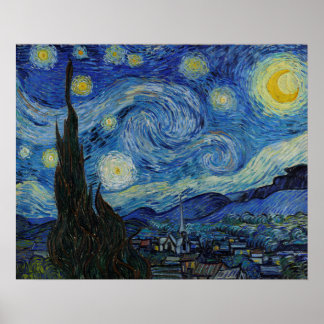 A Noite Estrelada de Vincent van Gogh Poster