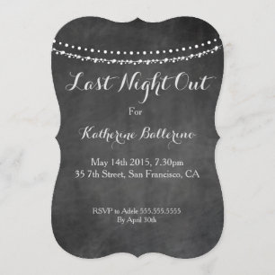 A noite passada para fora convite