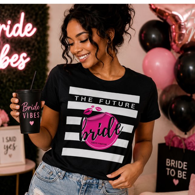 A Noiva do Futuro White Glam Despedida de Solteira (Future Bride T-Shirt)