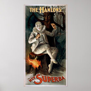 A Nova Superba VAUDEVILLE Act de HANLON, Poster