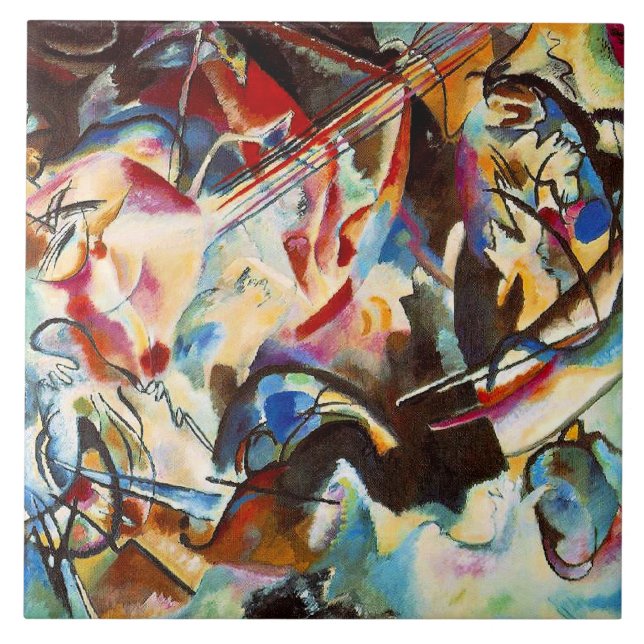 A obra de arte abstrata de Kandinsky, Composição V (Frente)