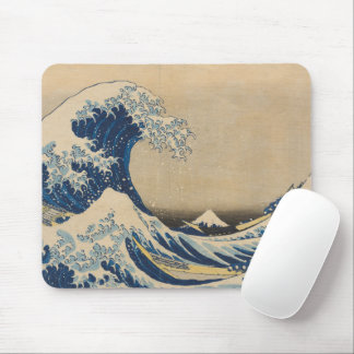 "A onda do Excelente de Kanagawa" Art Mouse Pad