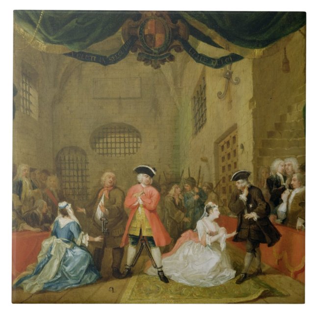 A ópera do mendigo, cena III, ato XI, 1729 (óleo o (Frente)