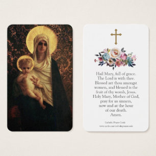 A oração carda Mary & bebê Jesus 01