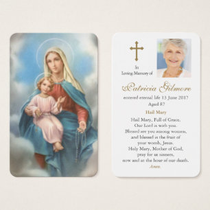 A oração carda nossa senhora Santamente Rosár